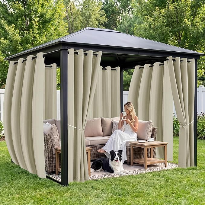 Outdoor Curtains for Patio Waterproof 6 Panels - Image 4