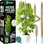 2 Pack 28'' Bendable Moss Pole Monstera Plant Support by K-BRANDS
