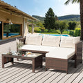 Shintenchi 3-Piece Outdoor Patio Furniture Sets, Wicker Patio Conversation Sets by Shintenchi