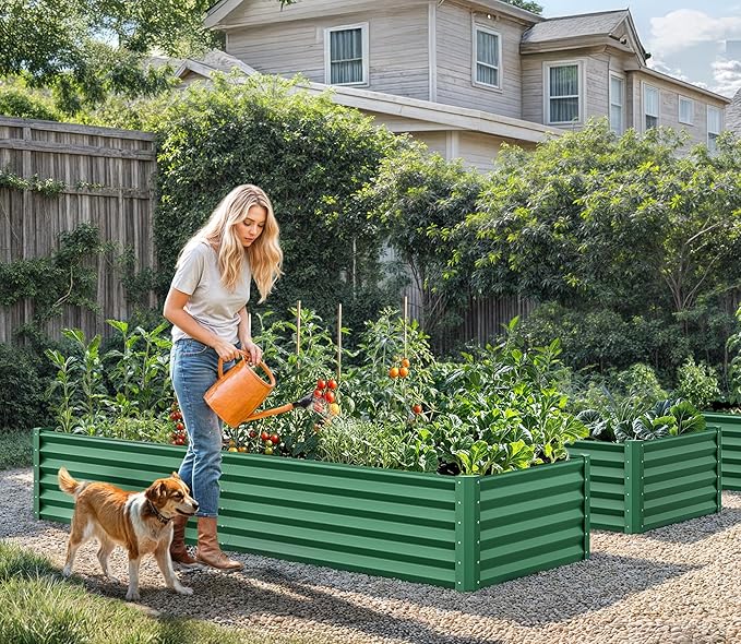 YITAHOME 72x36x18 in 2pcs Galvanized Raised Garden Bed Kit, Large Metal Planter - Image 2