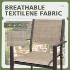 Flamaker Patio Chairs Textilene Outdoor Chairs Set of 6 Stackable Dining Chair - Image 5