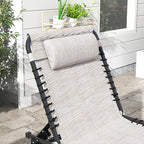 Outsunny Folding Chaise Lounge Chair Set of 2, Patio Sun Tanning Chair - Image 8