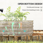 Outsunny 6.5' x 2' x 1' Galvanized Raised Garden Bed Kit, Outdoor Metal - Image 4
