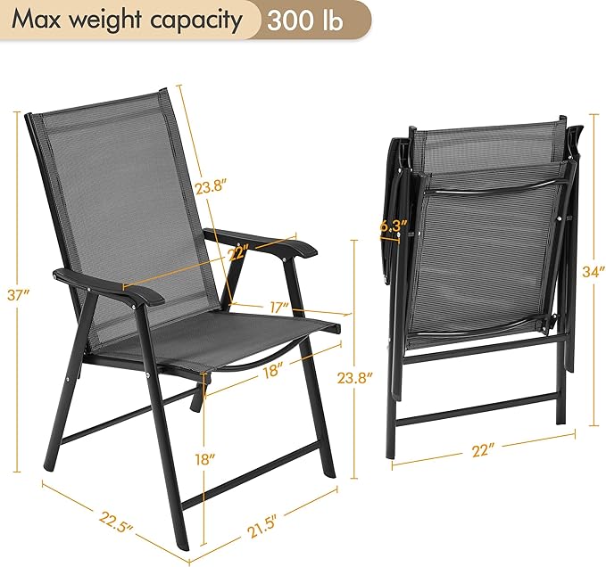 Yaheetech Patio Dining Chairs Set of 2 - Image 3