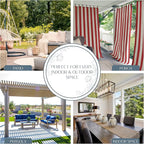 Elrene Home Fashions Highland Stripe Indoor/Outdoor Curtain Panel, 50 inches X - Image 3