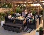 NICESOUL Large Size 9 Piece Patio Conversation Set - Image 3
