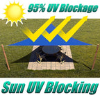 Amgo Custom Size 6' x 9' x 10.8' Blue Right Triangle Sun Shade Sail Order to - Image 7