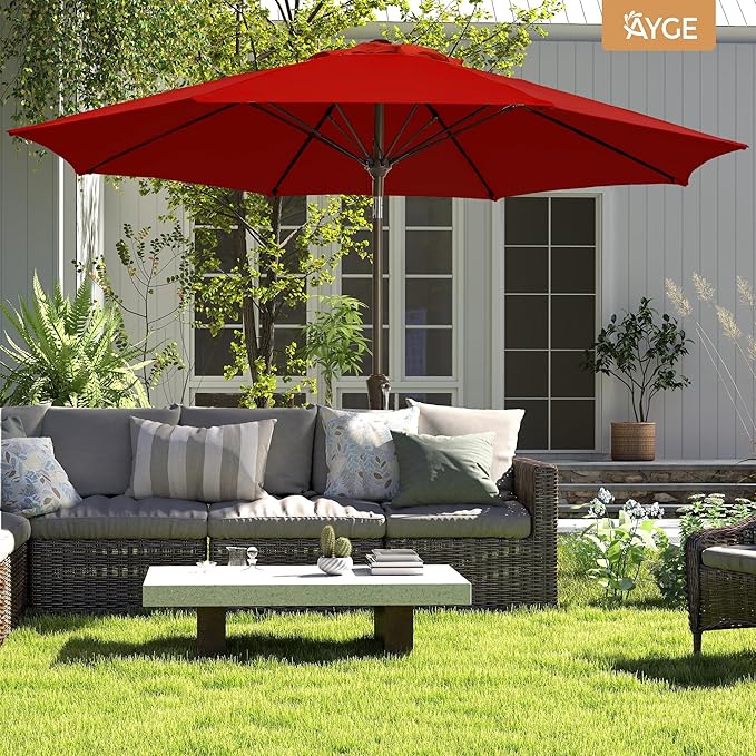 Ayge 9FT Large Outdoor Patio Umbrella Market Table Umbrella-UV Resistant - Image 6