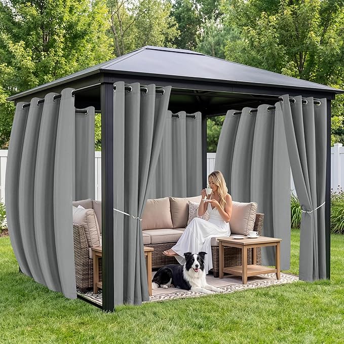 Outdoor Curtains for Patio Waterproof 6 Panels - Image 4