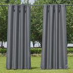 NICETOWN Outdoor Curtains for Patio Waterproof Extra Wide 2 Panels, Rustproof by NICETOWN