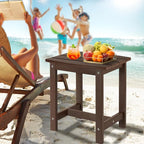 Y&M Outdoor Side Table, HIPS Adirondack Small Single Table, Waterproof Square - Image 5