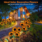 Solar Sunflower Lights, 800mA Solar Garden Light - Image 3