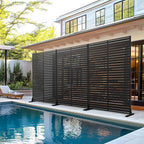 Metal Privacy Screen with Stand 72" H×47" W Outdoor Freestanding Privacy Screen - Image 7