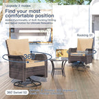 Kullavik 11 Pieces Outdoor Patio Furniture Set, PE Wicker Rattan Sectional Sofa - Image 4