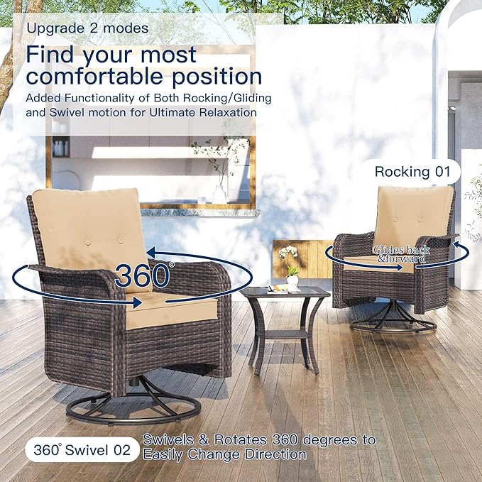 Kullavik 11 Pieces Outdoor Patio Furniture Set, PE Wicker Rattan Sectional Sofa - Image 4