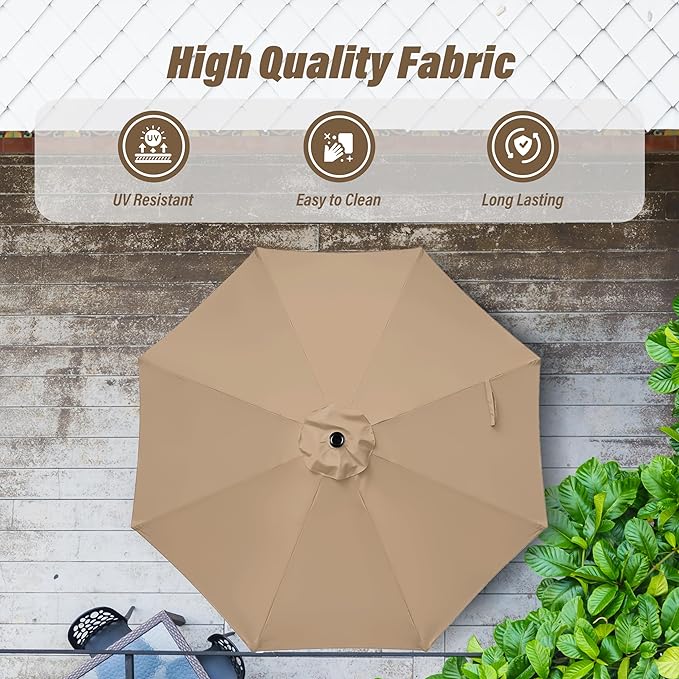 Simple Deluxe 9' Patio Umbrella Outdoor Table Market Yard Umbrella - Image 4