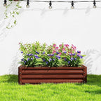 Outsunny Galvanized Raised Garden Bed, - Image 9