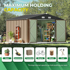 Devoko 10 x 10 FT Outdoor Storage Shed, Metal Garden Sheds & Outdoor Storage - Image 5