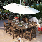 5-Piece Brown Outdoor Dining Set - Image 8