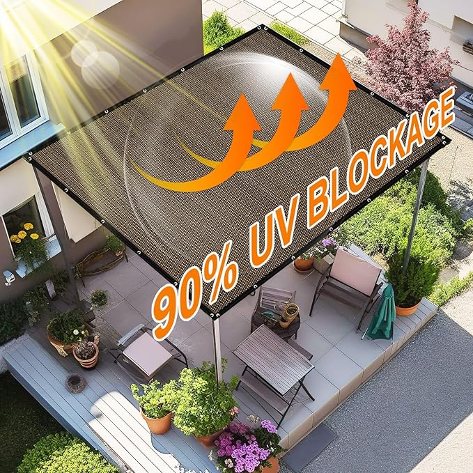Artpuch 90% Sun Shade Cloth, 6 x 20 FT Pergola Shade Cover Canopy - Image 3