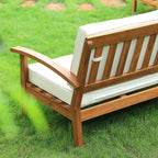 IDZO Laurent 800lbs Capacity Acacia Outdoor Loveseat, FSC Certified 2 Seater - Image 10