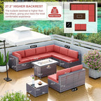 Kullavik 10 Pieces Outdoor Patio Furniture Set - Image 4