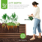 Best Choice Products 8x4x2ft Outdoor Metal Raised Garden Bed, Deep Root Planter - Image 4