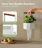 Planter with Stand, Metal 2 in 1 Portable Planter with Grow Bags & Handle - Image 3