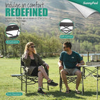 SUNNYFEEL Camping Directors Chair, Heavy Duty, Oversized Portable Folding Chair - Image 4