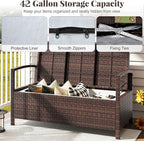 Tangkula 42 Gallon Outdoor Bench - Image 4