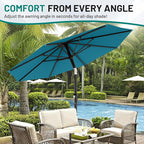 AreShark 9 FT Patio Umbrella for Outdoor, Outdoor Table Umbrella - Image 7