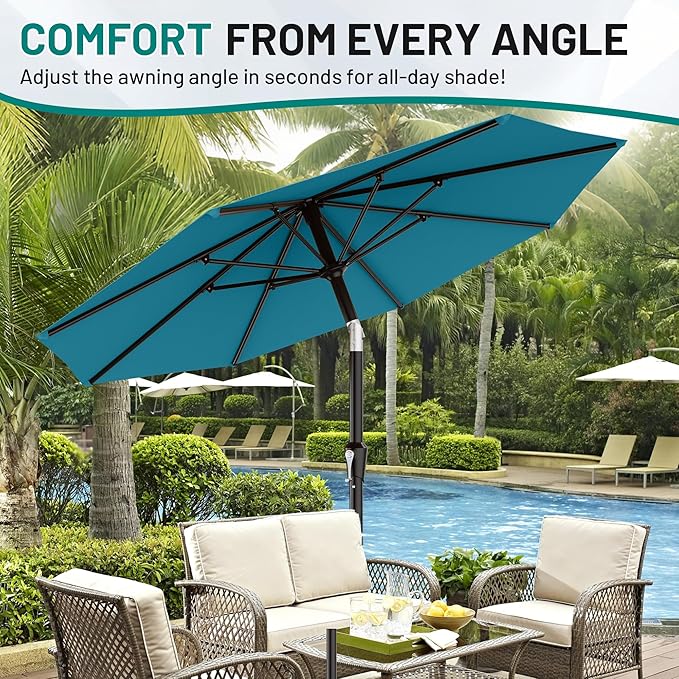AreShark 9 FT Patio Umbrella for Outdoor, Outdoor Table Umbrella - Image 7