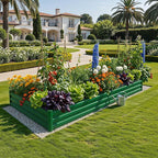 YITAHOME 8x4x1ft 2pcs Large Raised Garden Bed Kit, Galvanized Metal Planter Box - Image 2