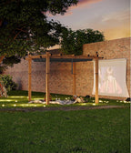 GarveeLife 10 x 10 ft Wood-Grain Aluminum Pergola Outdoor Pergola - Image 7