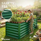 YITAHOME 8x4x3ft Large Raised Garden Bed Kit, Galvanized Metal Planter Box - Image 6