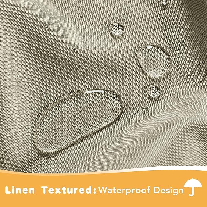 HolidayIdeas Outdoor Curtains for Patio Waterproof, 2 Panels - Image 2