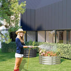2PCS 4x4x1FT Galvanized Raised Garden Bed Kit, Vegetable Boxes-Round Metal - Image 7