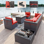 Kullavik 8 Pieces Outdoor Patio Furniture Set - Image 3