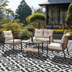 SAND MINE Waterproof Outdoor Rug 8x10 ft, Plastic Reversible Rug, Modern Area - Image 6