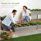 Best Choice Products 8x2ft Outdoor Wooden Raised Garden Bed Planter - Image 2