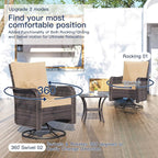 Kullavik 13 Pieces Outdoor Patio Furniture Set, PE Wicker Rattan Sectional Sofa - Image 5
