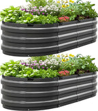 KING BIRD Raised Garden Bed Kit 2025 Upgraded 10-Minute Assembly Galvanized by KINGBIRD