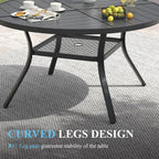 VICLLAX Patio Dining Set for 6, 7 Pieces Outdoor Furniture Set- 47" Round Patio - Image 7