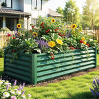 YITAHOME 6x3x1.5 ft Galvanized Raised Garden Bed Kit, Large Metal Planter Box by YITAHOME