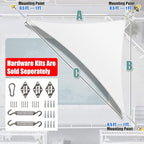 Amgo Custom Size 21' x 21' x 29.7' White Right Triangle Sun Shade Sail UPF50+ - Image 8