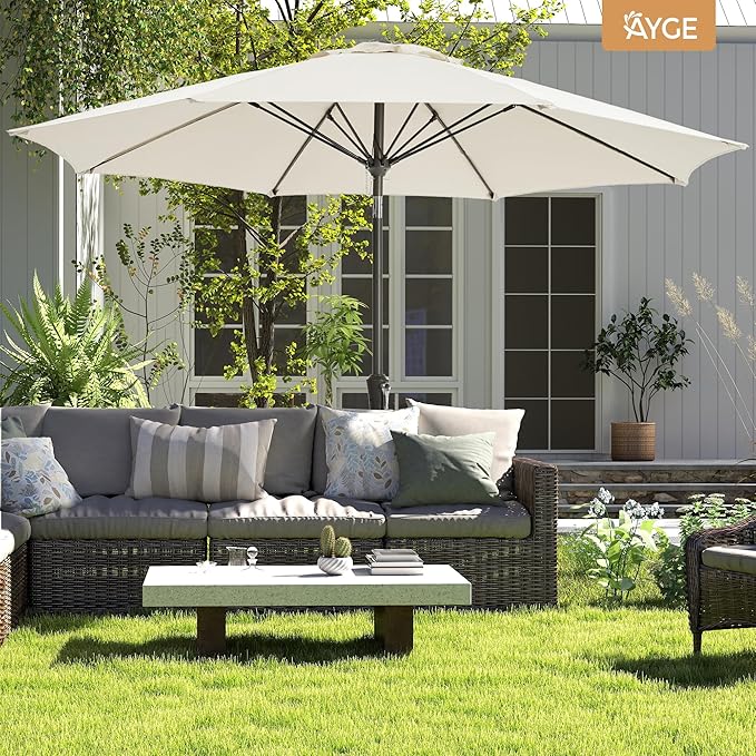 Ayge 9FT Large Outdoor Patio Umbrella Market Table Umbrella-UV Resistant - Image 8