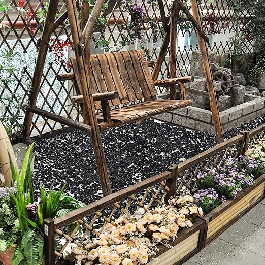 30 lbs Black Rocks for Planters, Polished Garden Stones for Outdoor Landscaping - Image 7
