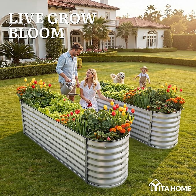 YITAHOME 24" Tall 9 in 1 Large Raised Garden Bed Kit, Outdoor Above Ground - Image 2