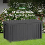 EasyUp 180 Gallon Outdoor Storage Box, Resin Waterproof UV-Resistant Deck Box - Image 5