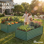 YITAHOME 6x3x2 ft Galvanized Raised Garden Bed Kit, Large Metal Planter Box - Image 2